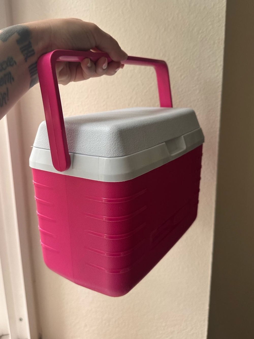 Mini Pink Hardshell Cooler - Picture 2 of 9